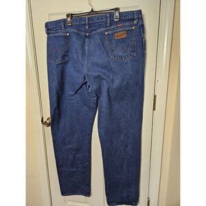 Wrangler Jeans Mens 44x36 31MWZPW Blue Denim Straight Leg Western Cowboy